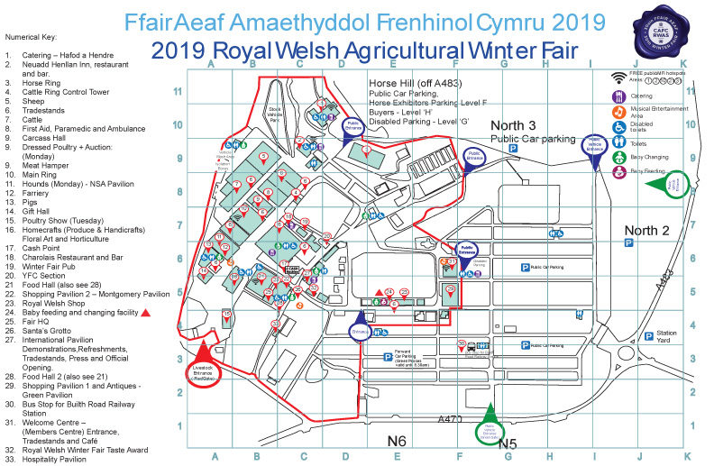 Winter Fair map Royal Welsh